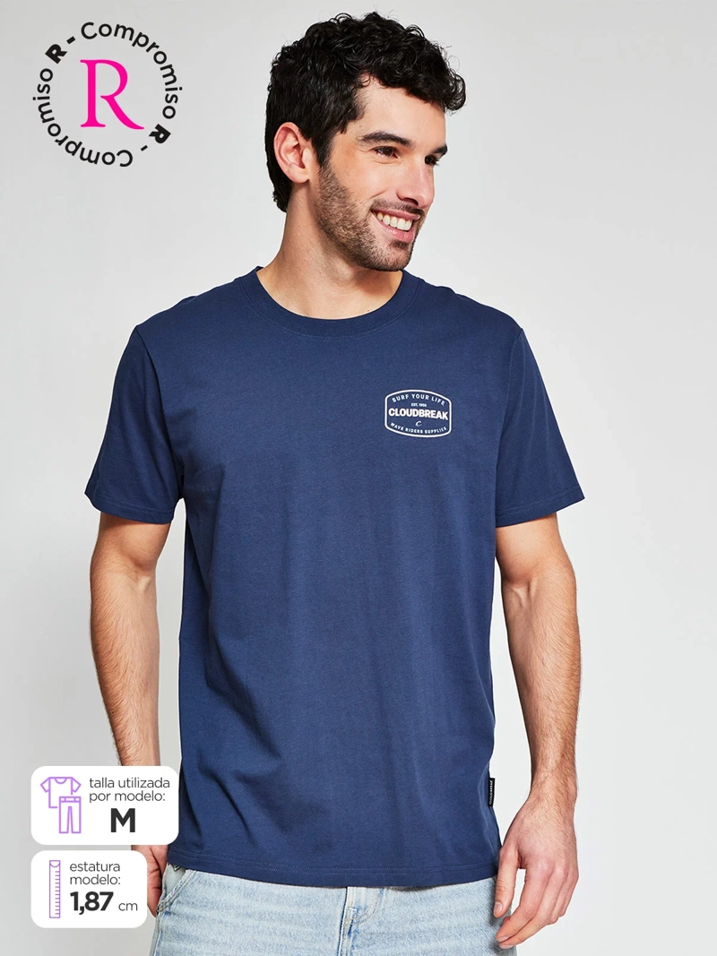 POLERA HOMBRE CLOUDBREAK ALGODÓN MANGA CORTA - 1