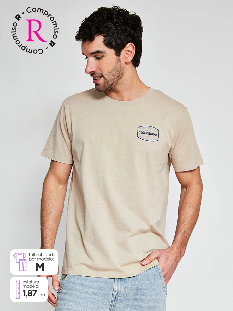 POLERA HOMBRE CLOUDBREAK ALGODÓN MANGA CORTA