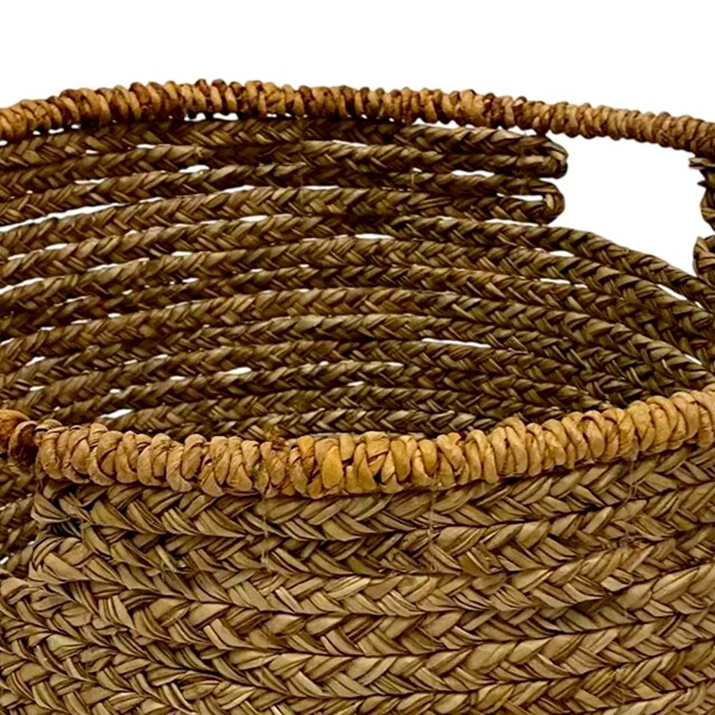 CANASTO DECORATIVO MAISON LINETT REDONDO BORDE MEDITERRÁNEO 40 CM - 3