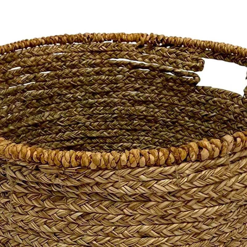 CANASTO DECORATIVO MAISON LINETT REDONDO BORDE MEDITERRÁNEO 45 CM - 3