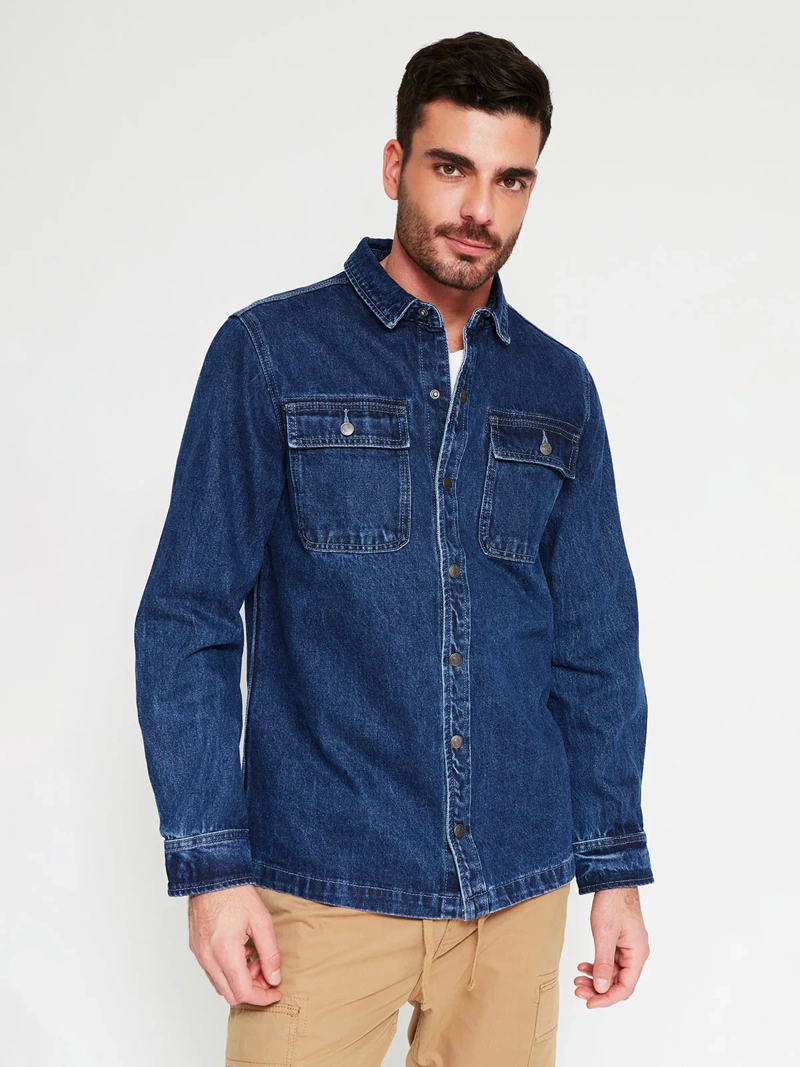 CHAQUETA HOMBRE ROBERT LEWIS ALGODÓN BÁSICA DENIM - 1
