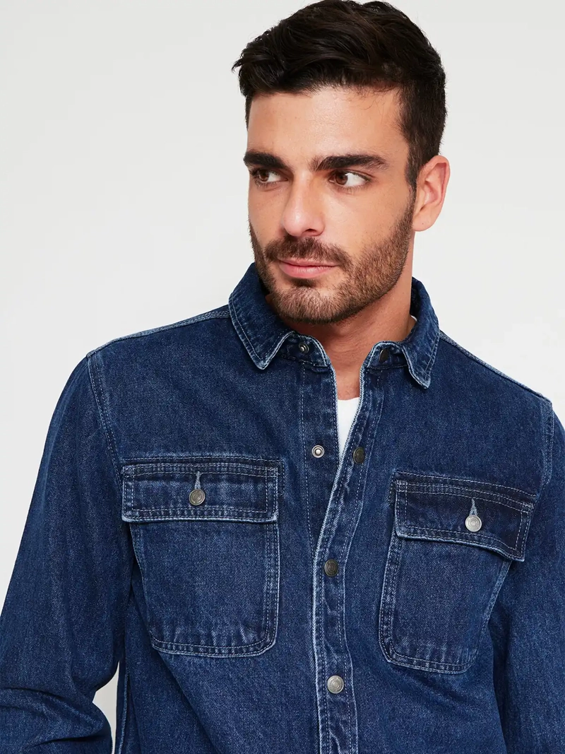 CHAQUETA HOMBRE ROBERT LEWIS ALGODÓN BÁSICA DENIM - 3