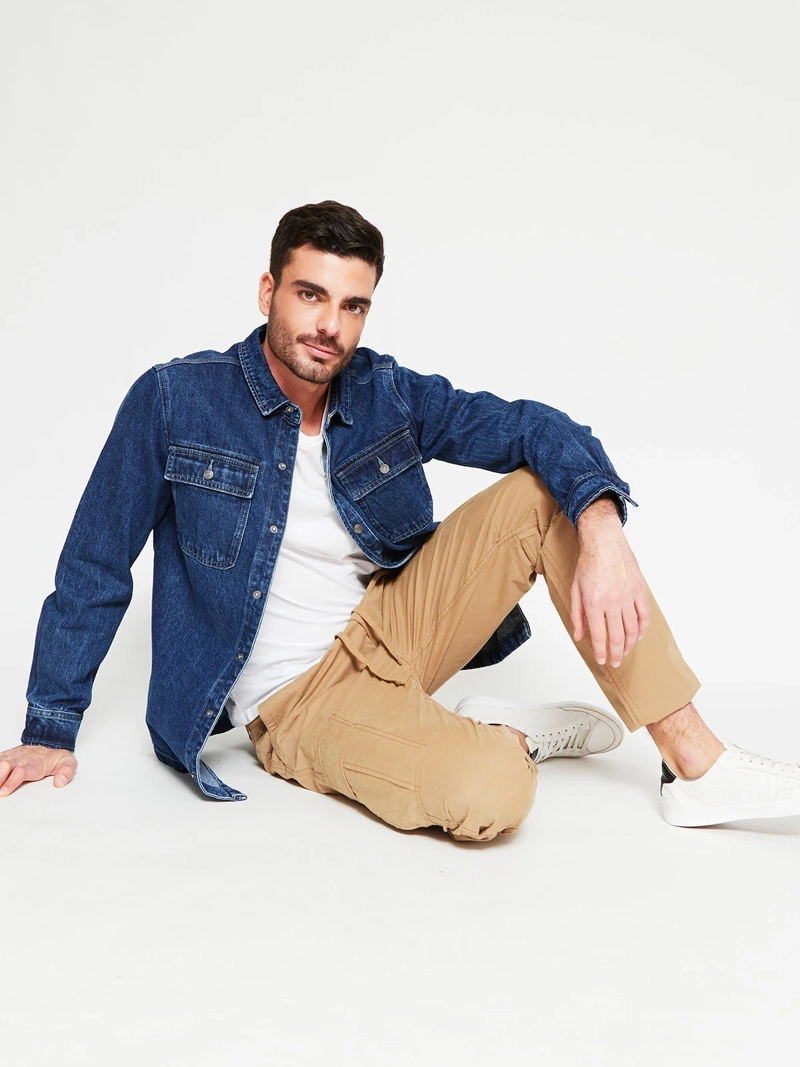 CHAQUETA HOMBRE ROBERT LEWIS ALGODÓN BÁSICA DENIM - 4