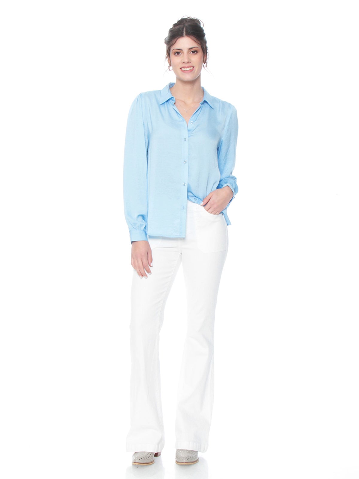 WADOS BLUSA MUJER WADOS MANGA LARGA ABOTONADA
