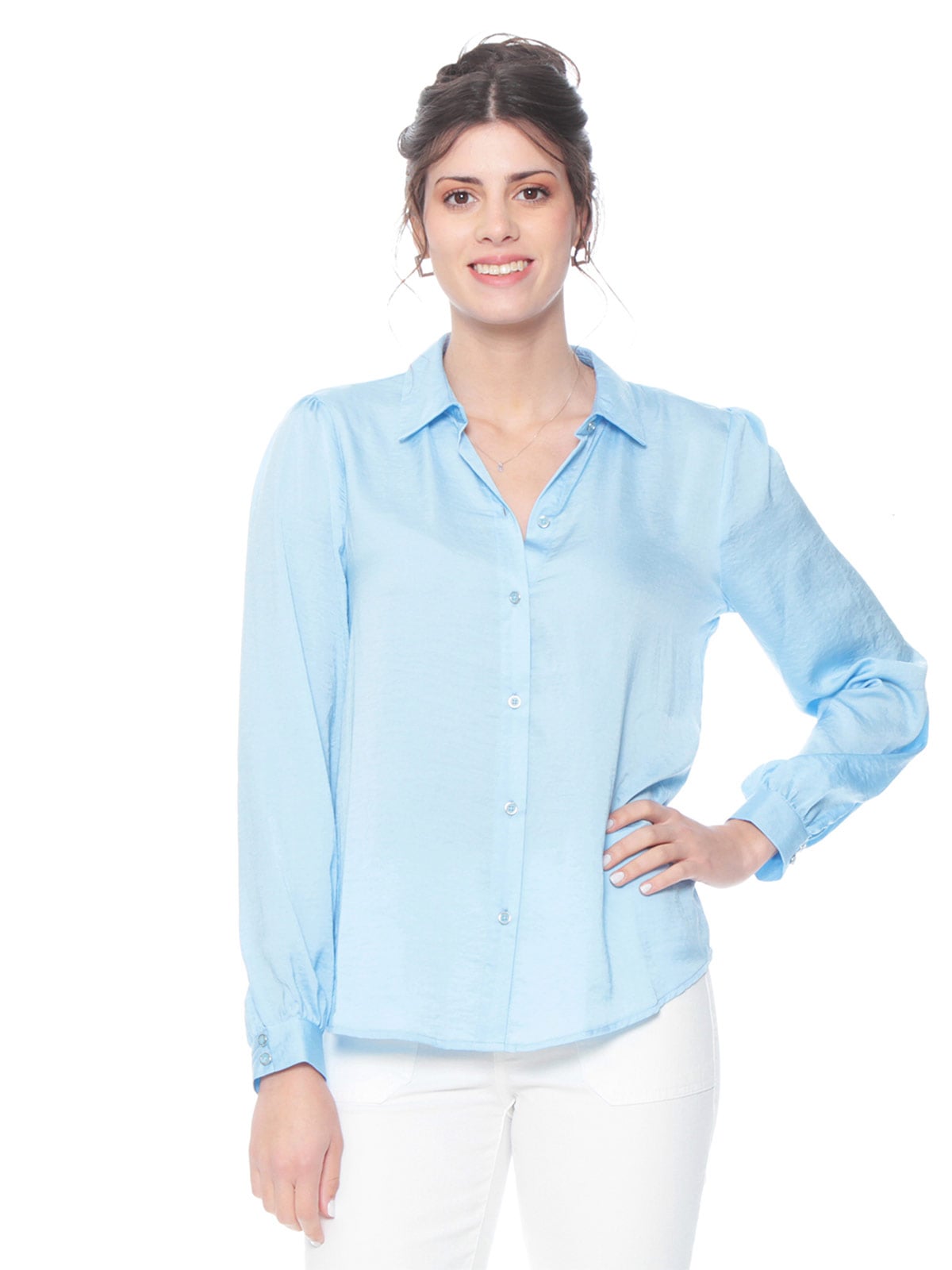 BLUSA MUJER WADOS MANGA LARGA ABOTONADA - 2