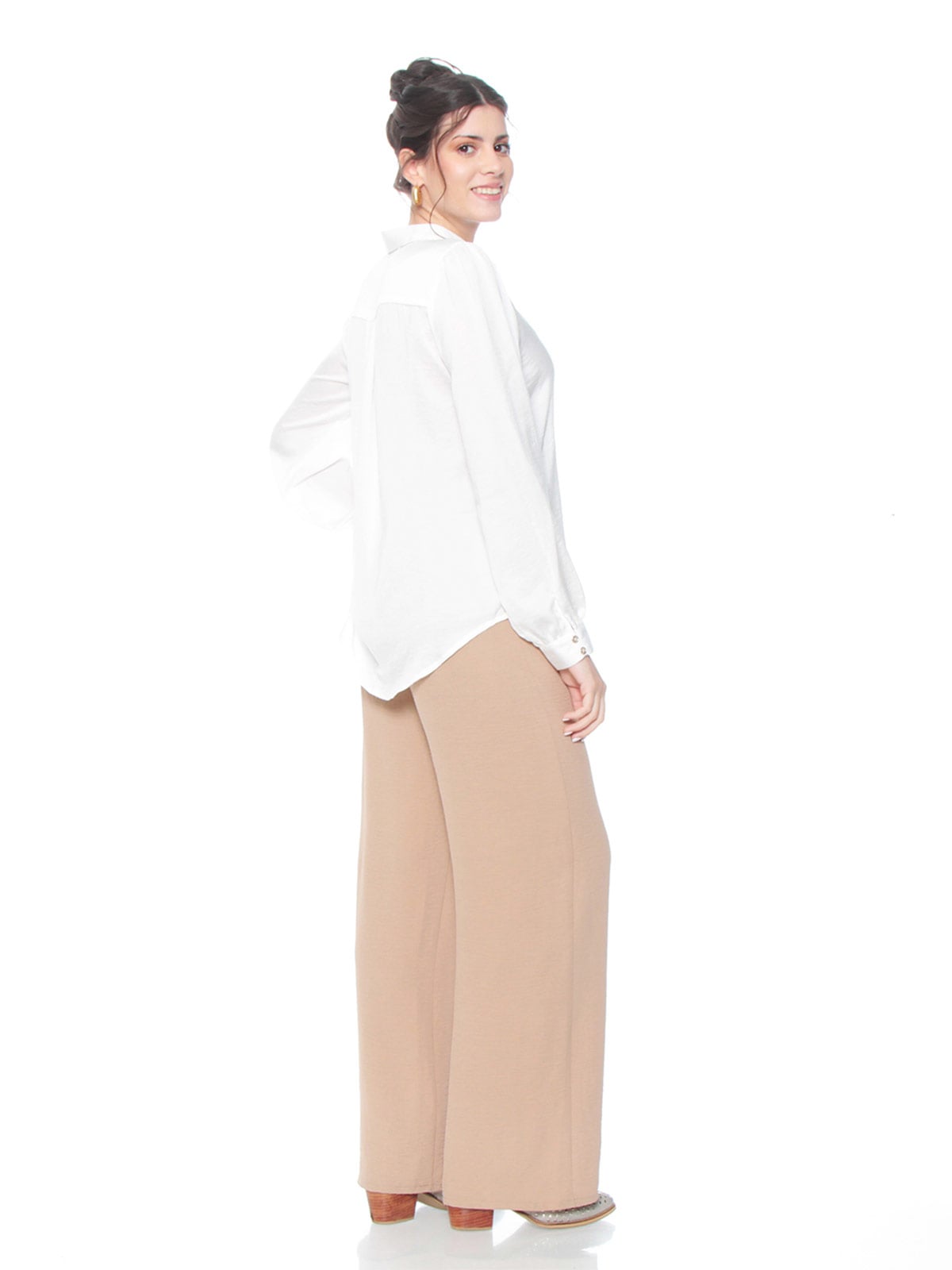 BLUSA MUJER WADOS MANGA LARGA ABOTONADA - 3