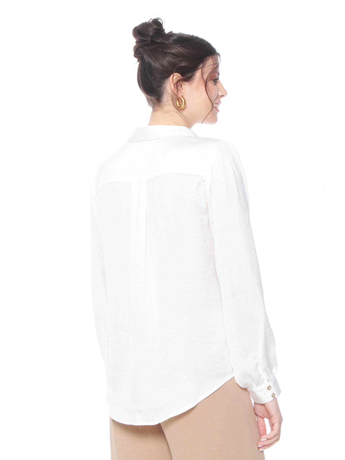 BLUSA MUJER WADOS MANGA LARGA ABOTONADA - 4
