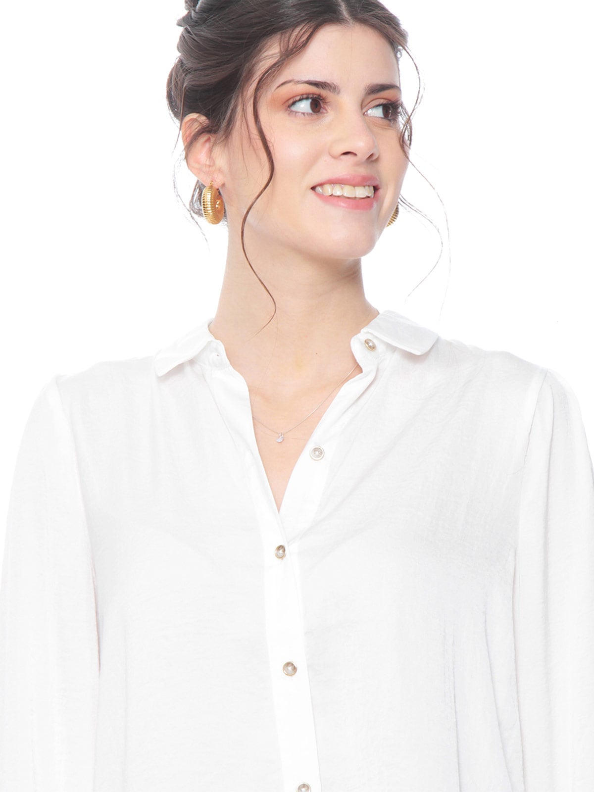 BLUSA MUJER WADOS MANGA LARGA ABOTONADA - 5