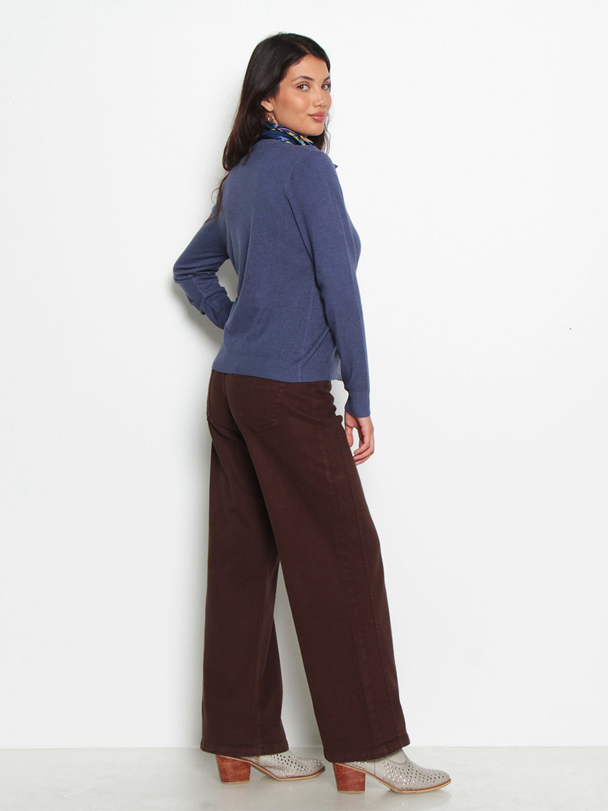 SWEATER MUJER WADOS MANGA LARGA ABOTONADO - 3