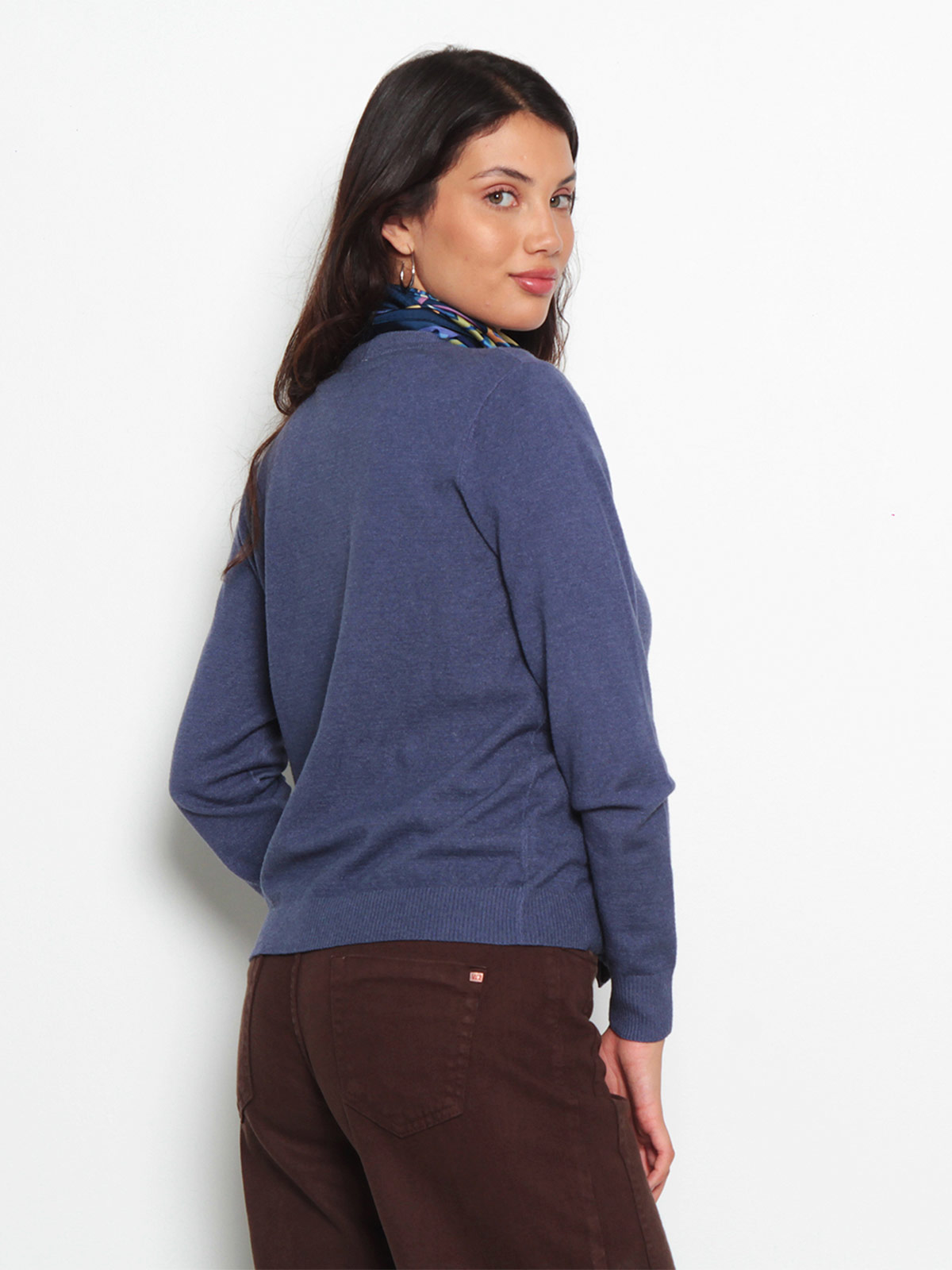 SWEATER MUJER WADOS MANGA LARGA ABOTONADO - 4