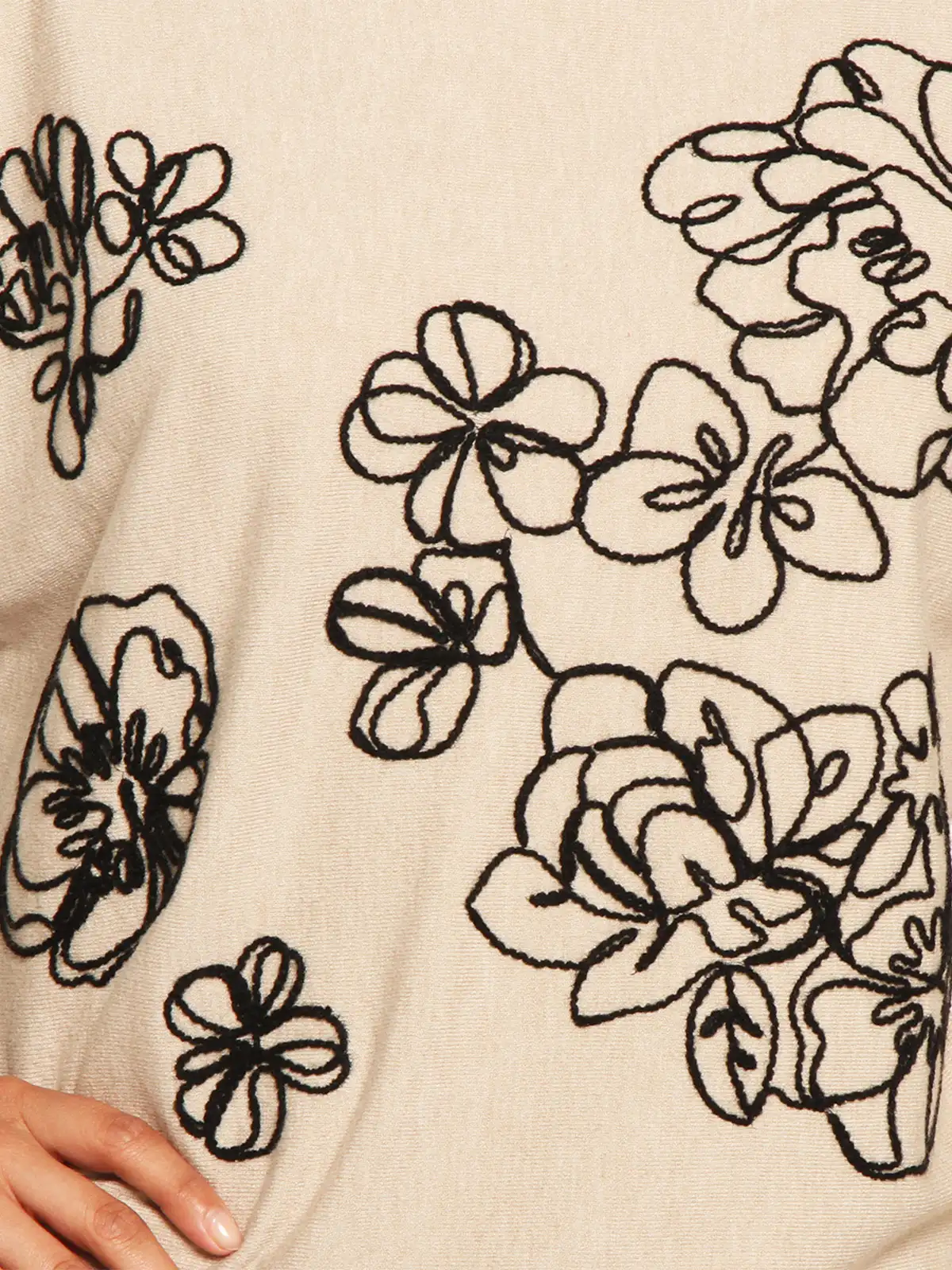 SWEATER MUJER WADOS ESCOTE REDONDO MANGA 3/4 BORDADO  - 6