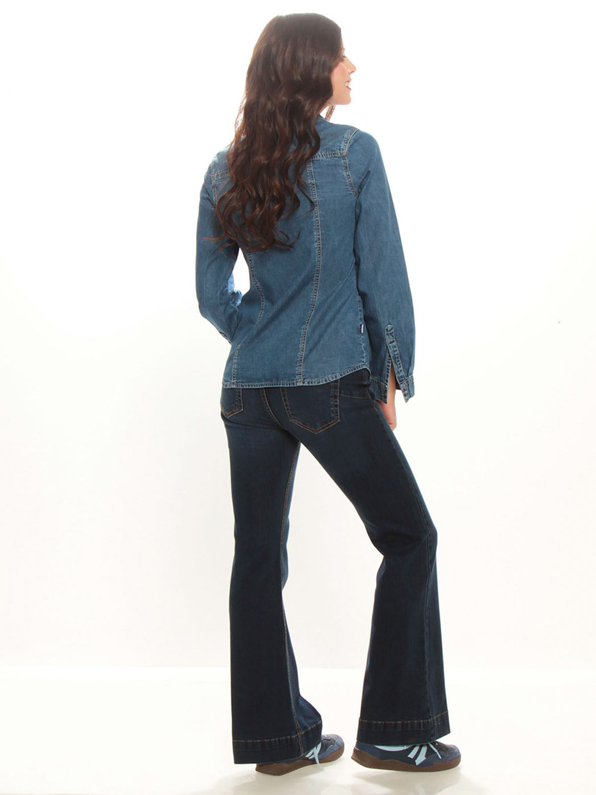 BLUSA MUJER WADOS ALGODÓN MANGA LARGA DENIM - 3