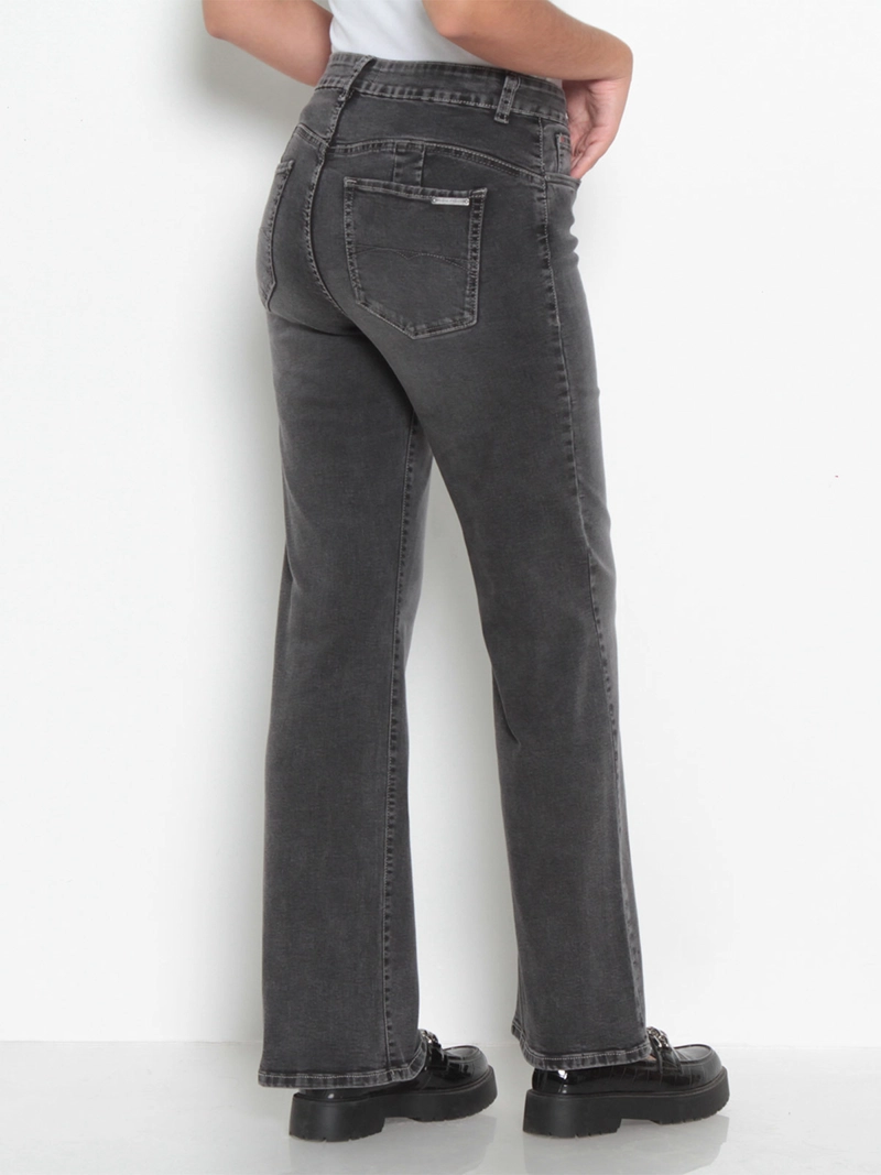 JEANS MUJER WADOS ALGODÓN RECTO TIRO ALTO PUSH UP - 4