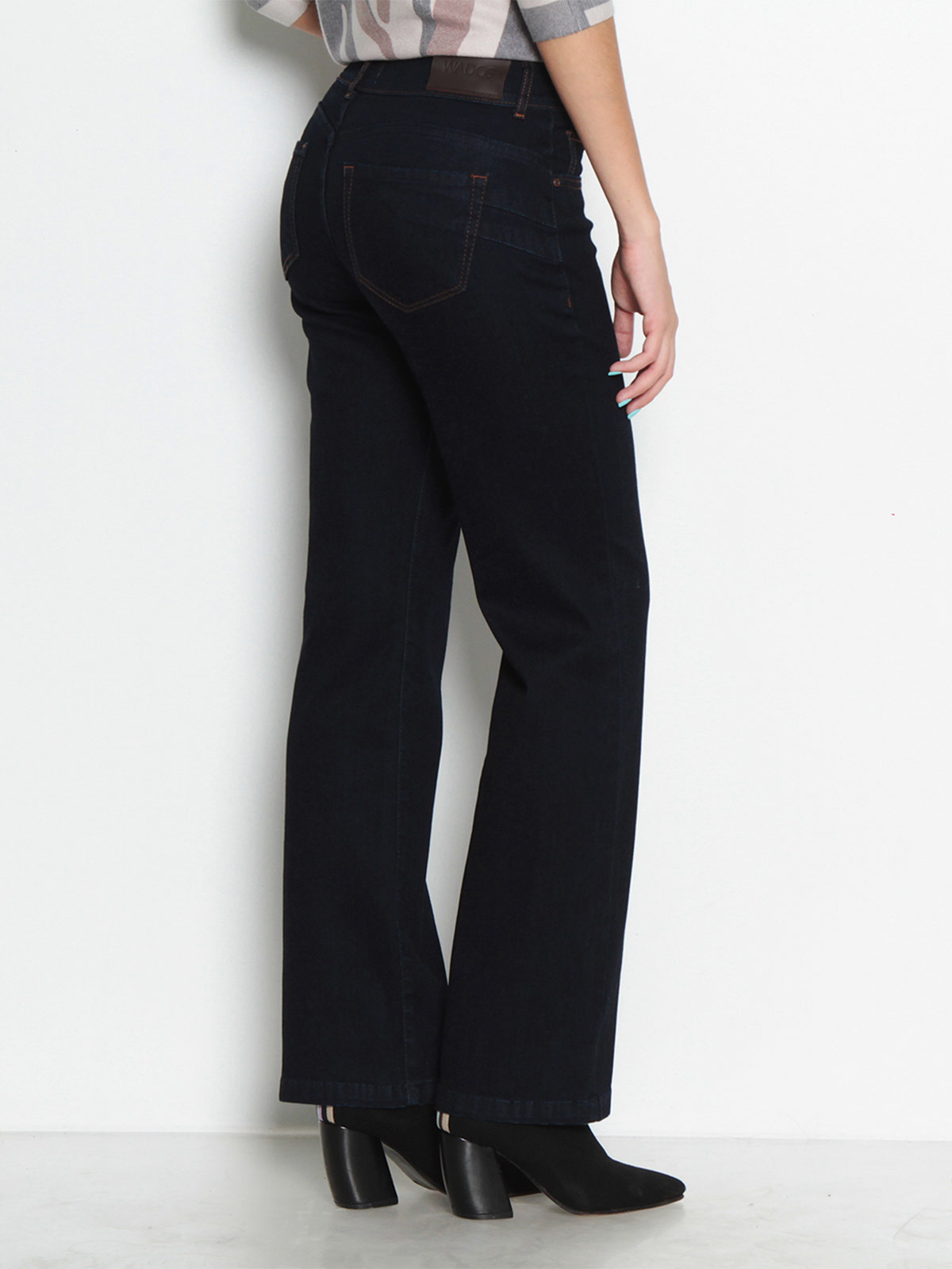 JEANS MUJER WADOS ALGODÓN RECTO TIRO MEDIO PUSH UP - 4