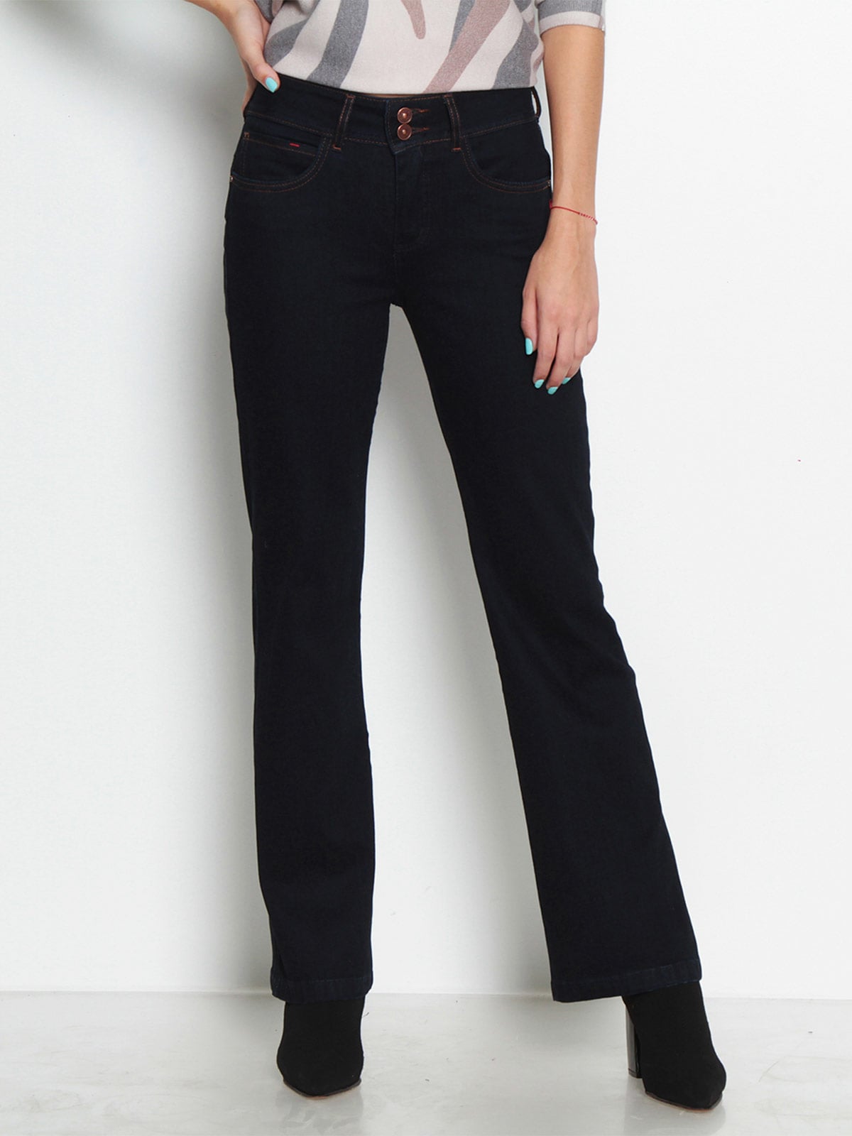 JEANS MUJER WADOS ALGODÓN RECTO TIRO MEDIO PUSH UP - 2