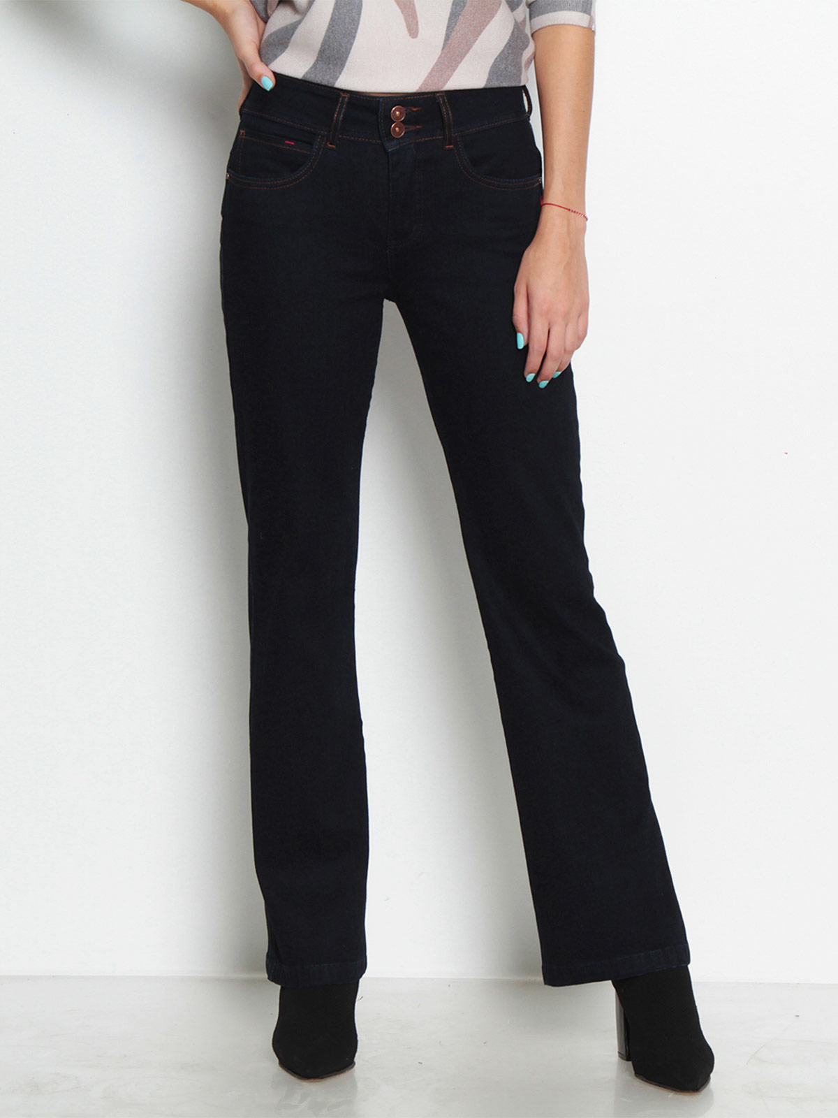 JEANS MUJER WADOS ALGODÓN RECTO TIRO MEDIO PUSH UP - 2