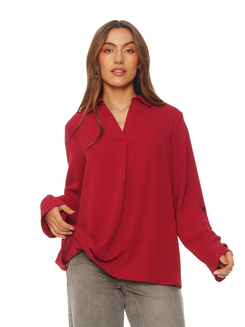 BLUSA MUJER WADOS ESCOTE EN V MANGA LARGA - 2