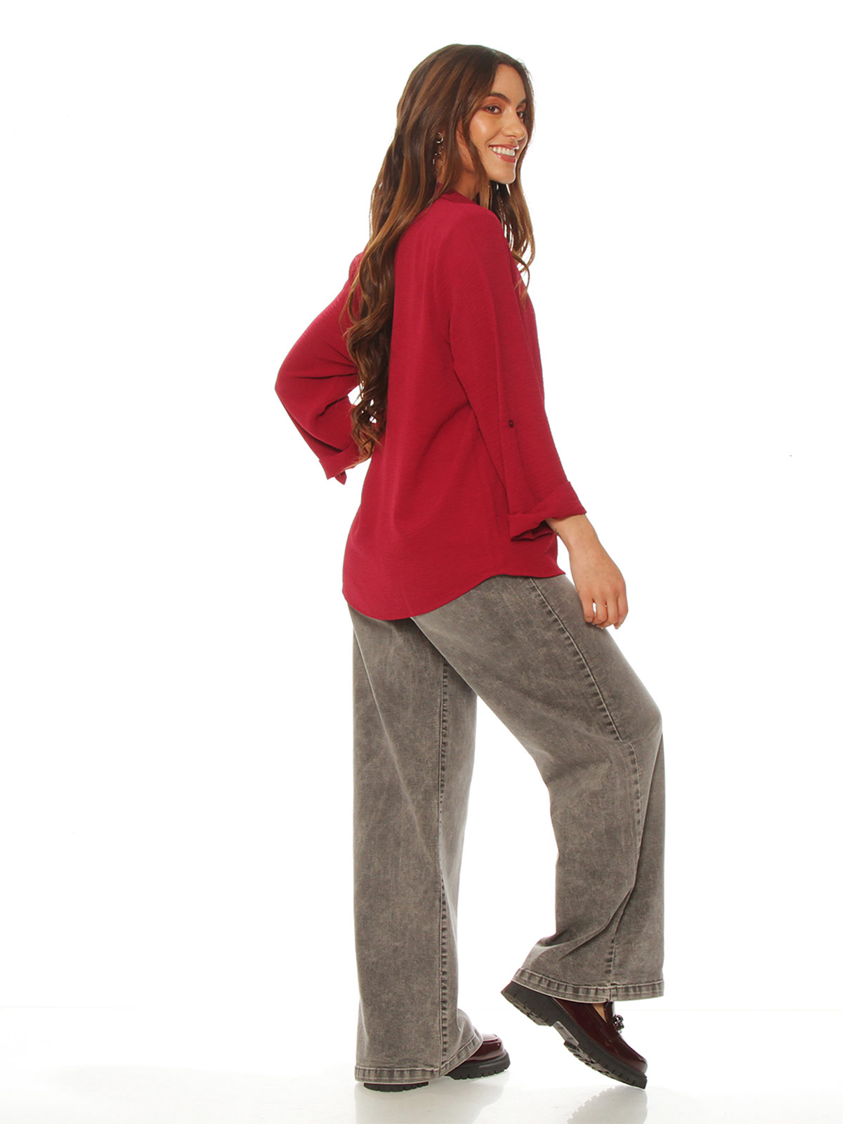 BLUSA MUJER WADOS ESCOTE EN V MANGA LARGA - 3