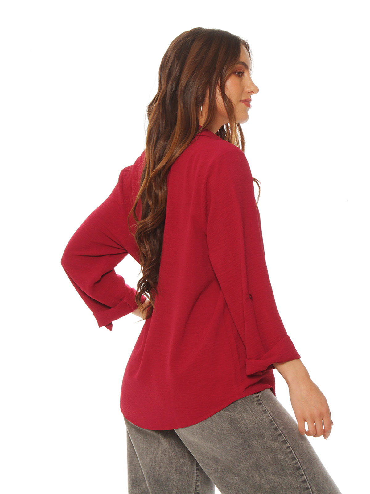 BLUSA MUJER WADOS ESCOTE EN V MANGA LARGA - 4
