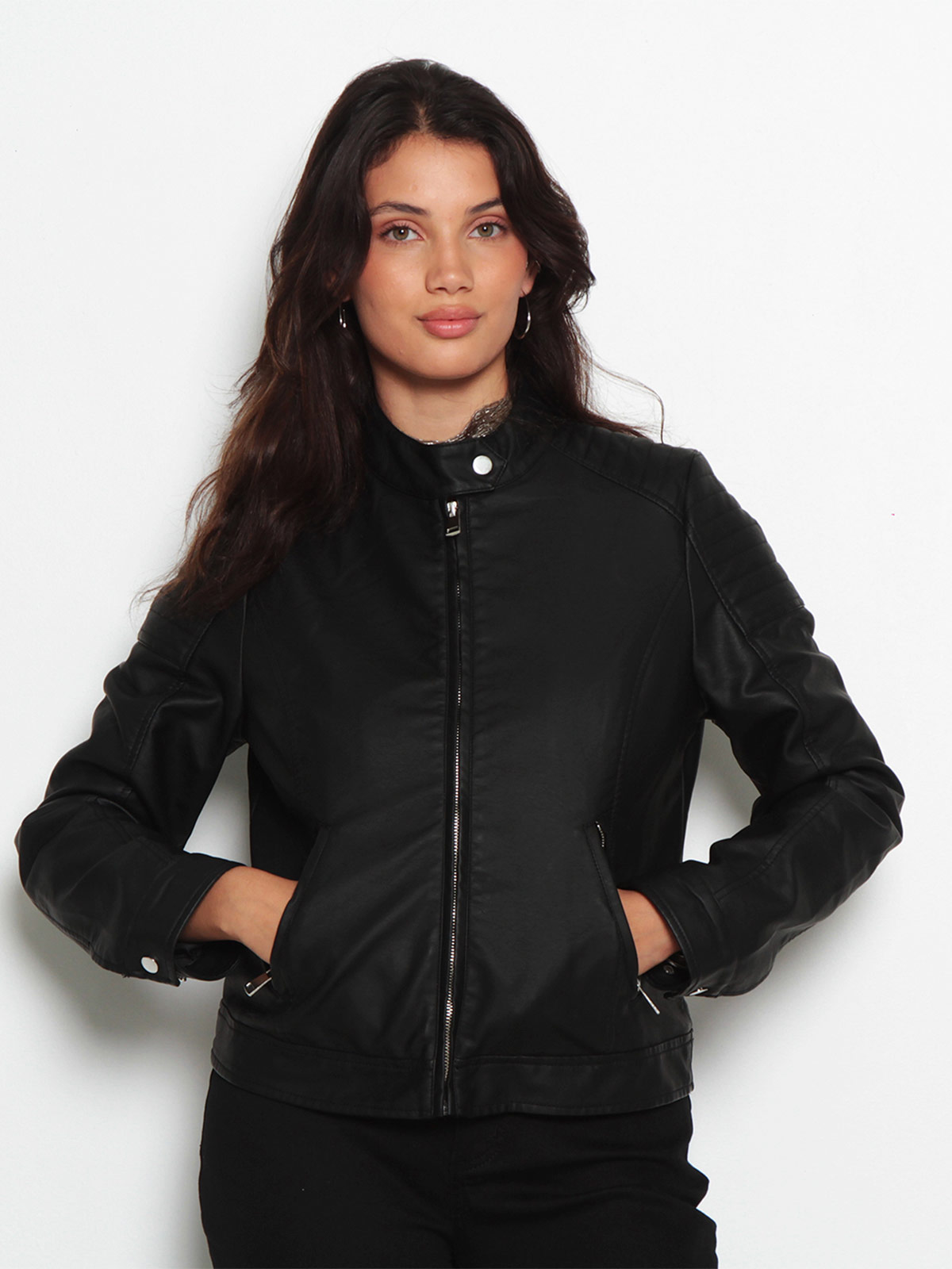 CHAQUETA MUJER WADOS CUELLO MAO MANGA LARGA - 2