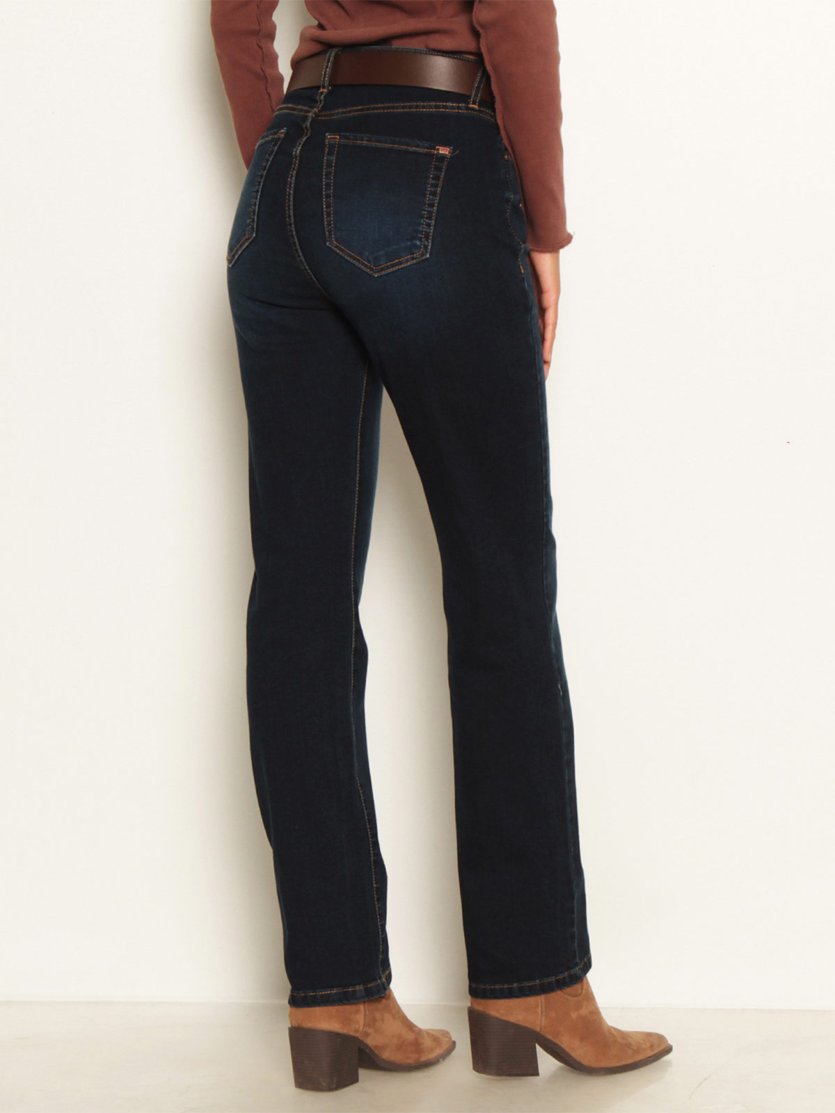 JEANS MUJER WADOS ALGODÓN BÁSICO RECTO TIRO ALTO - 3