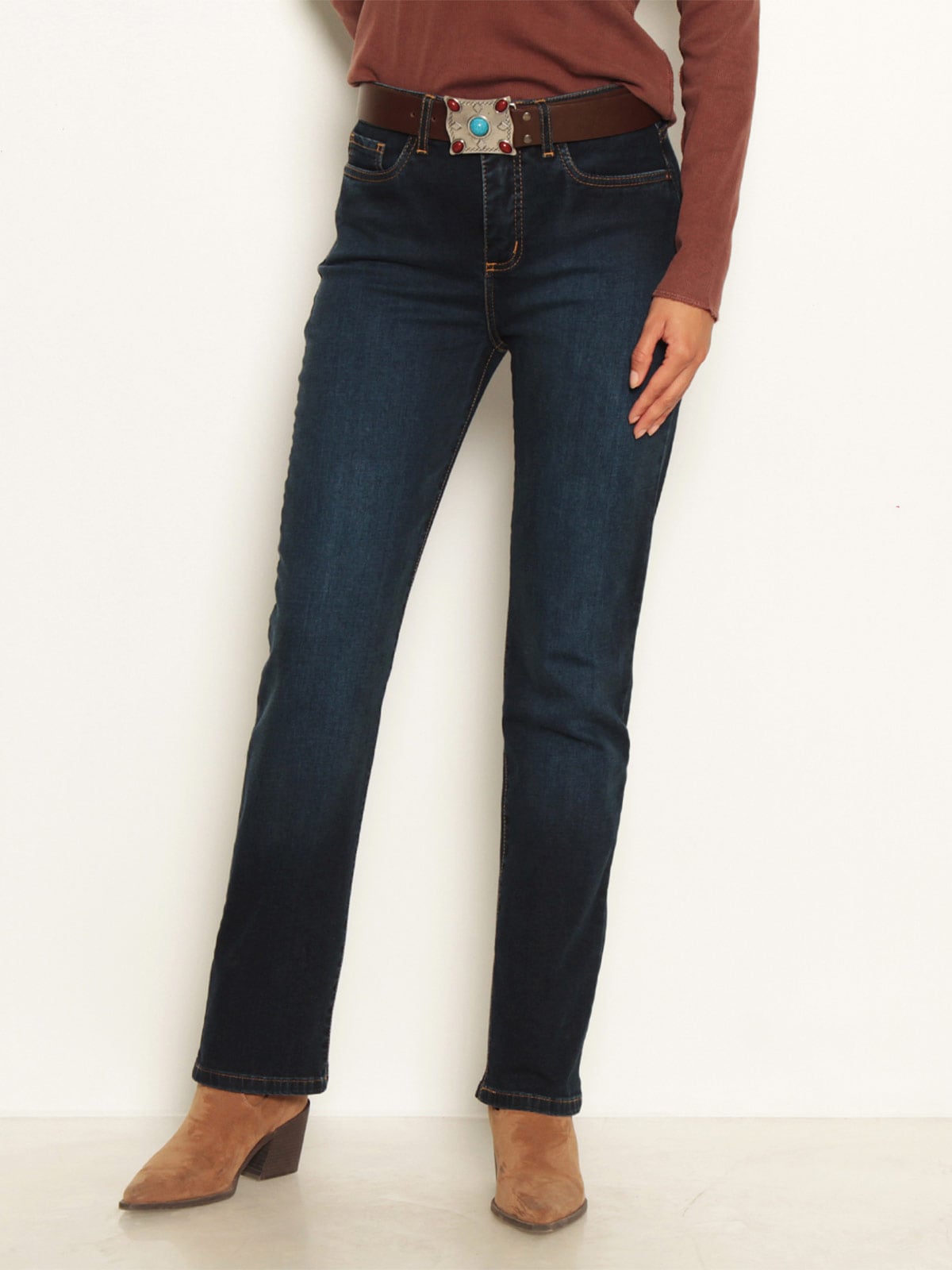 JEANS MUJER WADOS ALGODÓN BÁSICO RECTO TIRO ALTO - 2