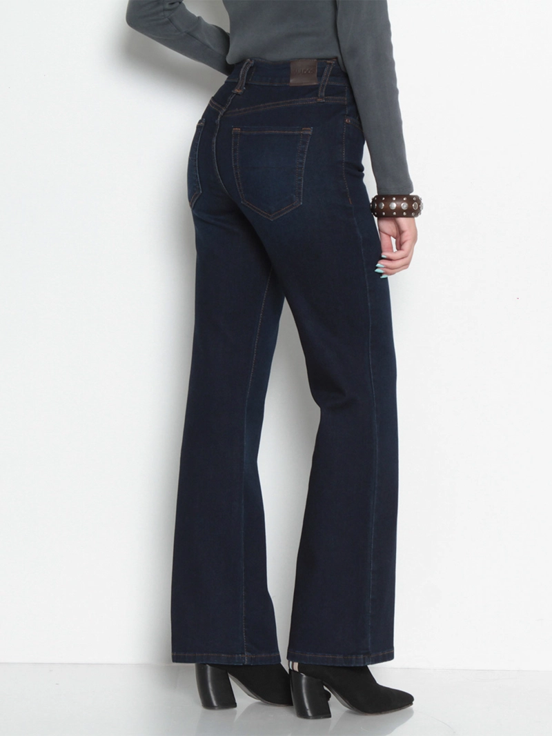 JEANS MUJER WADOS ALGODÓN RECTO TIRO MEDIO - 4
