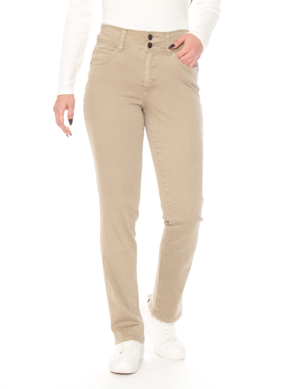 PANTALÓN MUJER WADOS ALGODÓN RECTO TIRO ALTO - 2