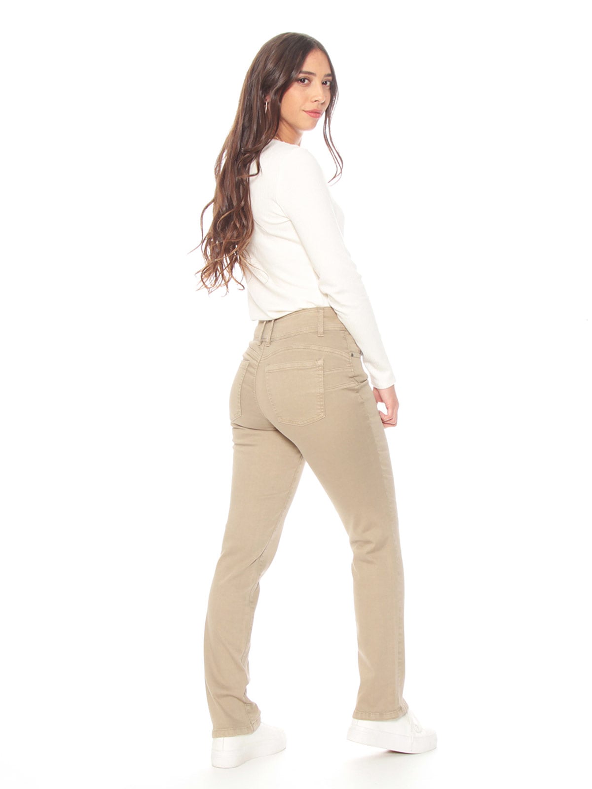 PANTALÓN MUJER WADOS ALGODÓN RECTO TIRO ALTO - 3