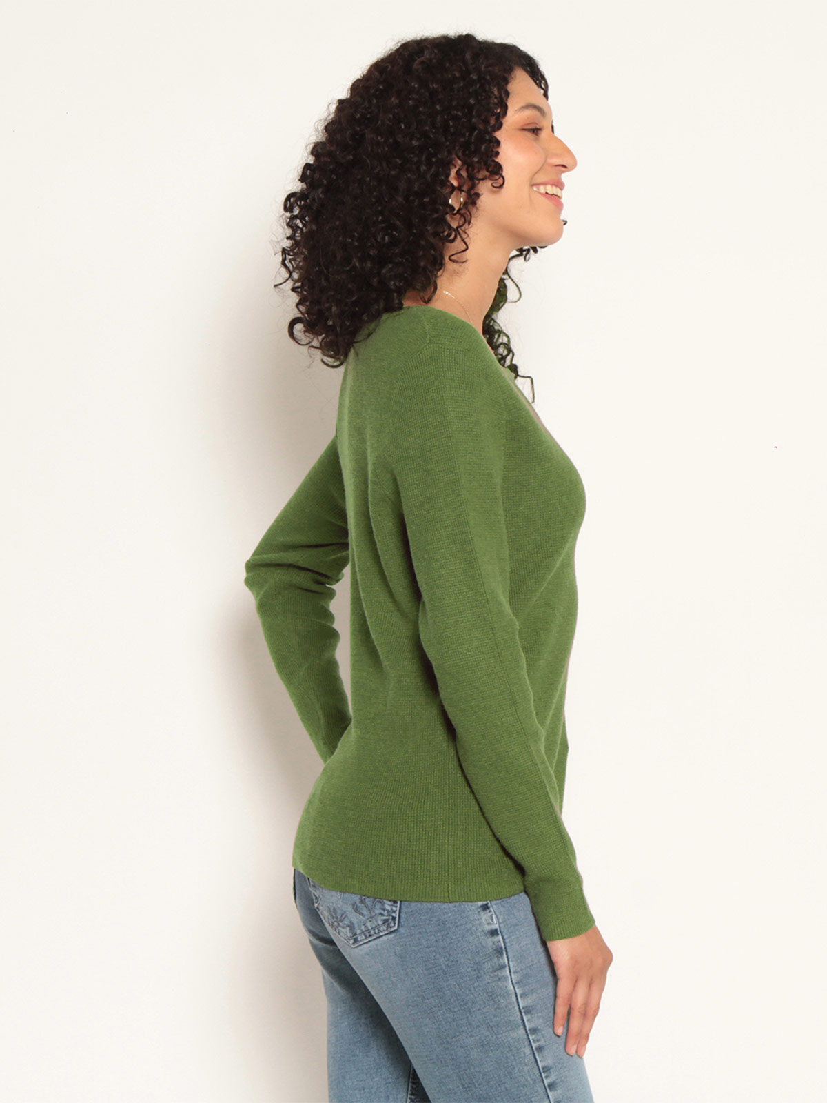 SWEATER MUJER WADOS ESCOTE EN V MANGA LARGA - 4
