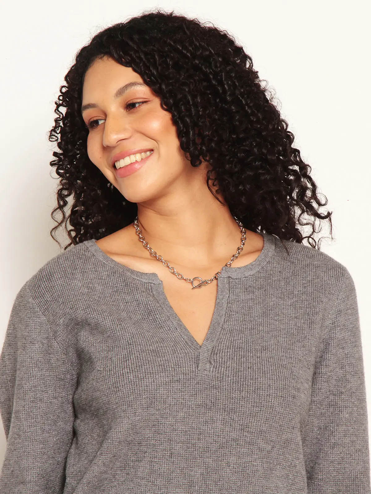 SWEATER MUJER WADOS ESCOTE EN V MANGA LARGA - 5
