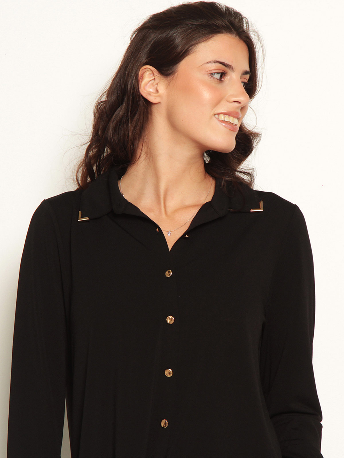 BLUSA MUJER WADOS MANGA LARGA ABOTONADA - 5