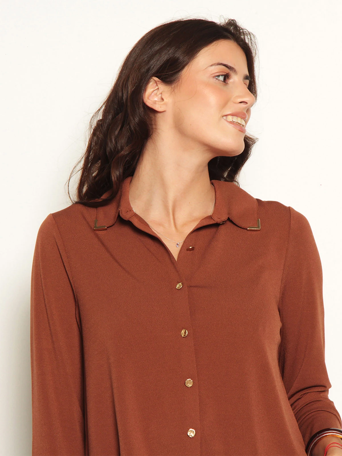 BLUSA MUJER WADOS MANGA LARGA ABOTONADA - 5