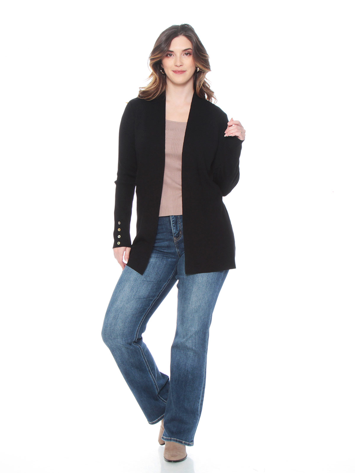SWEATER MUJER WADOS MANGA LARGA BOTONES - 1