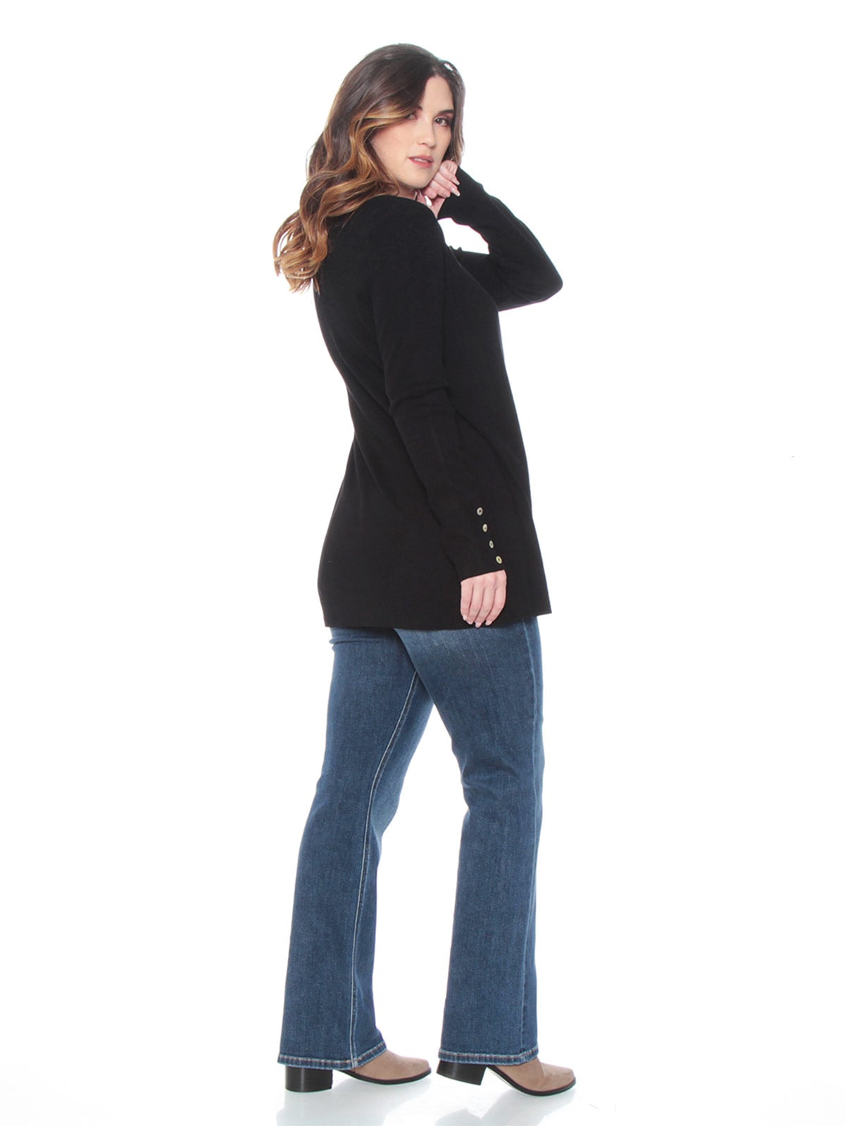 SWEATER MUJER WADOS MANGA LARGA BOTONES - 3