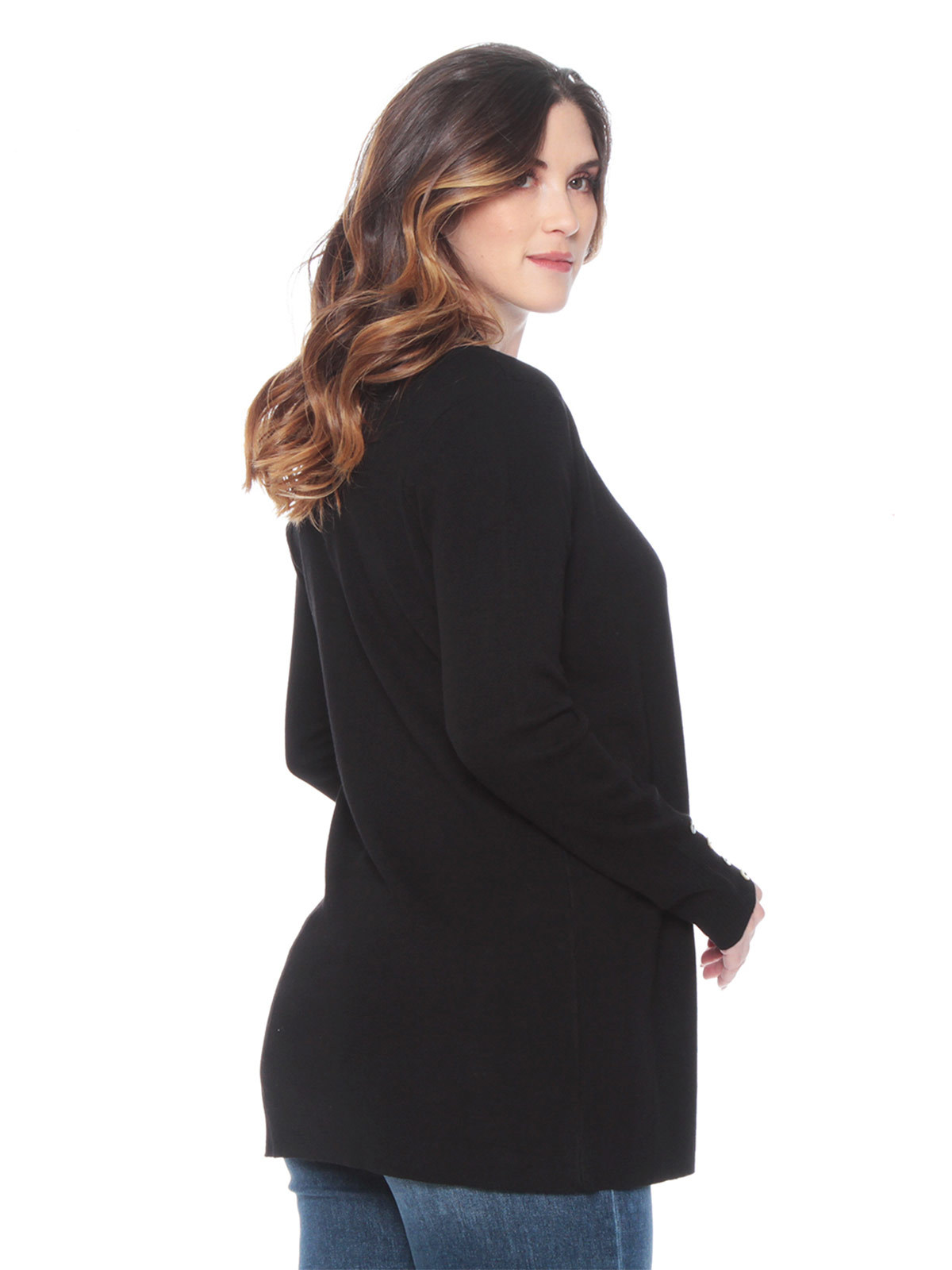 SWEATER MUJER WADOS MANGA LARGA BOTONES - 4
