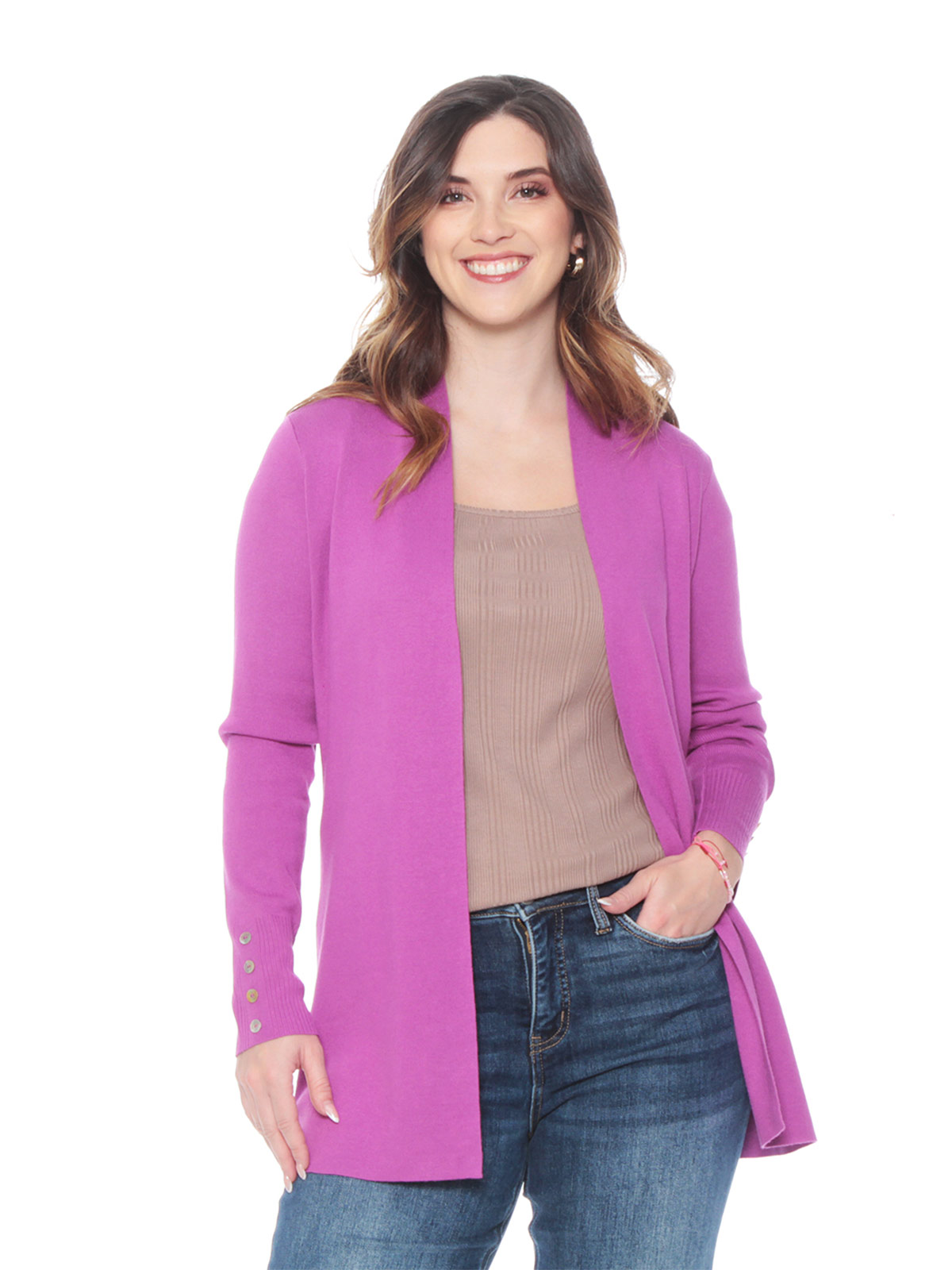 SWEATER MUJER WADOS MANGA LARGA BOTONES - 2