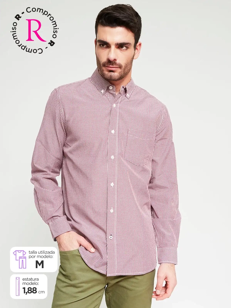 CAMISA HOMBRE KENNETH STEVENS ALGODÓN MANGA LARGA - 1