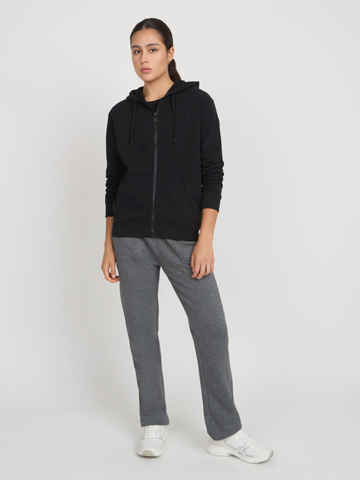POLERON MUJER ELLESSE CELESTE CON CIERRE - 3