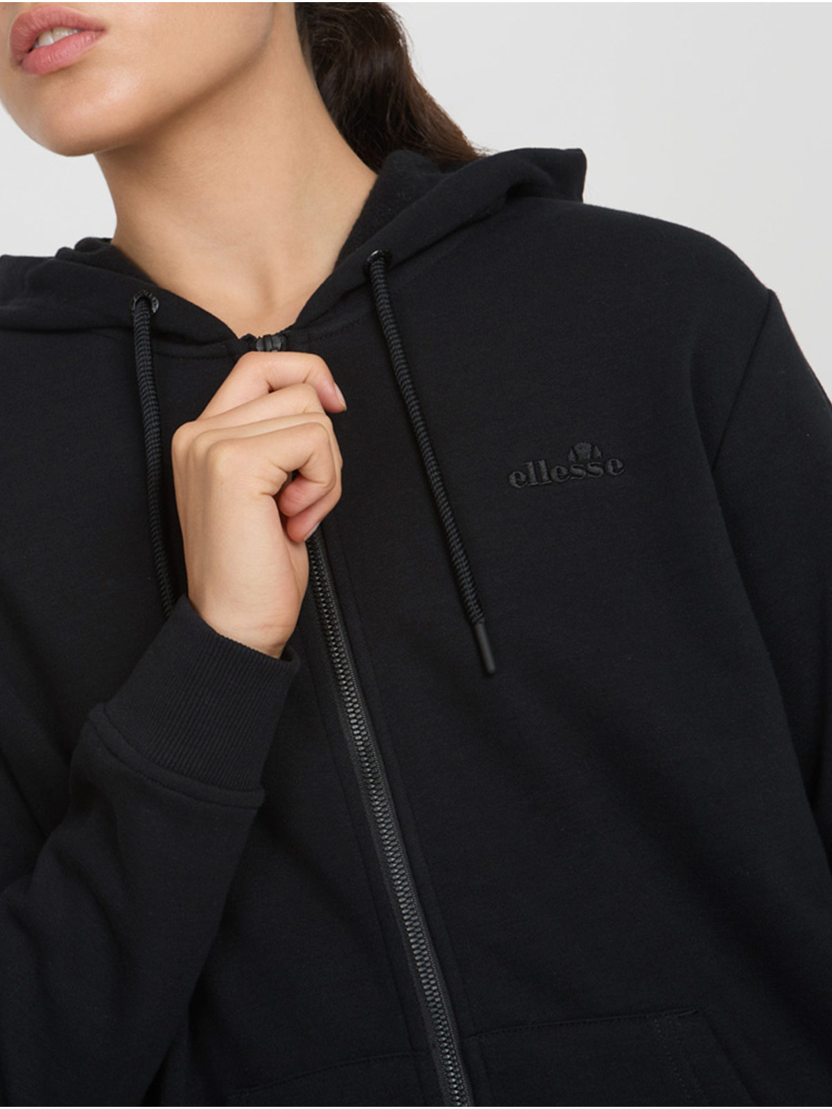 POLERON MUJER ELLESSE CELESTE CON CIERRE - 2