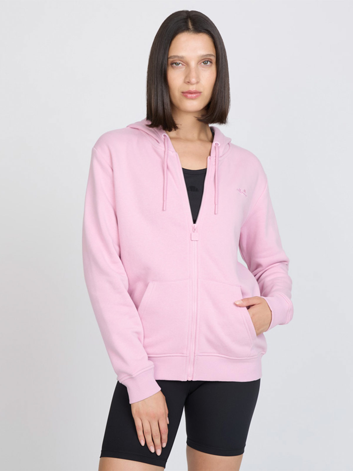 POLERON MUJER ELLESSE CELESTE CON CIERRE - 1