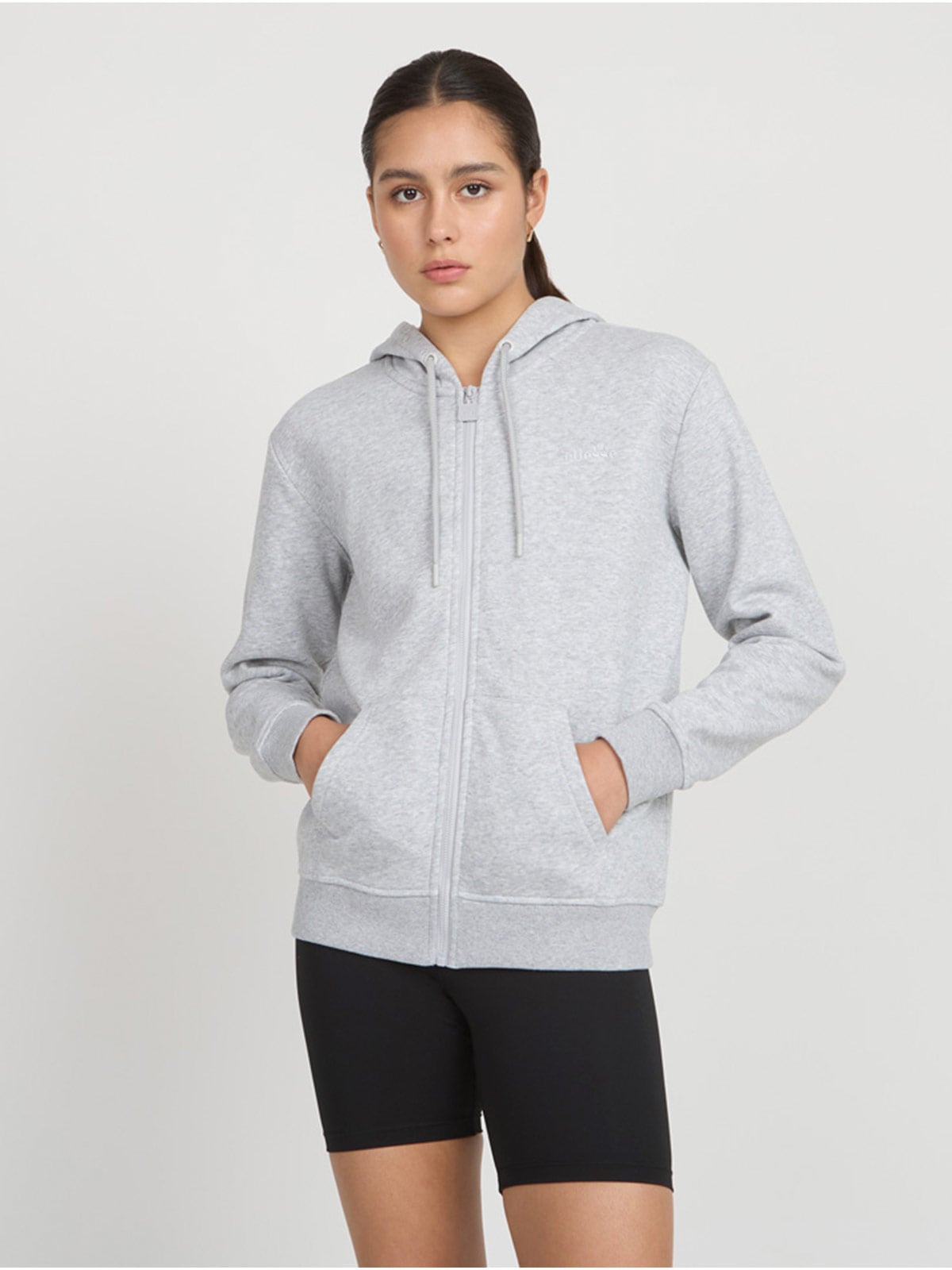 POLERON MUJER ELLESSE CELESTE CON CIERRE - 1