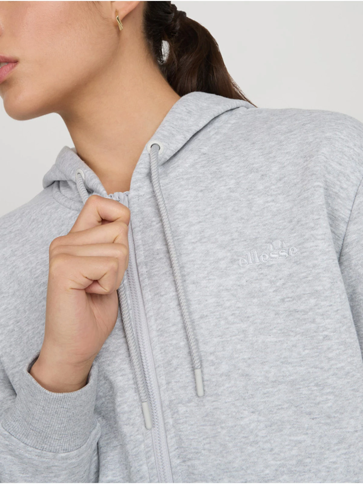 POLERON MUJER ELLESSE CELESTE CON CIERRE - 3