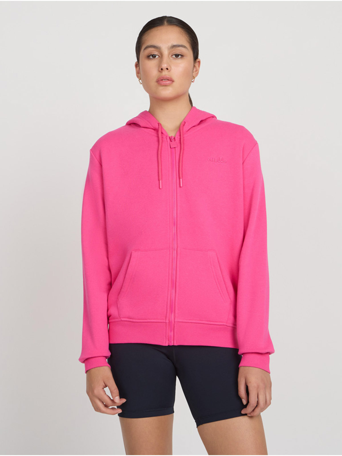 POLERON MUJER ELLESSE CELESTE CON CIERRE - 1