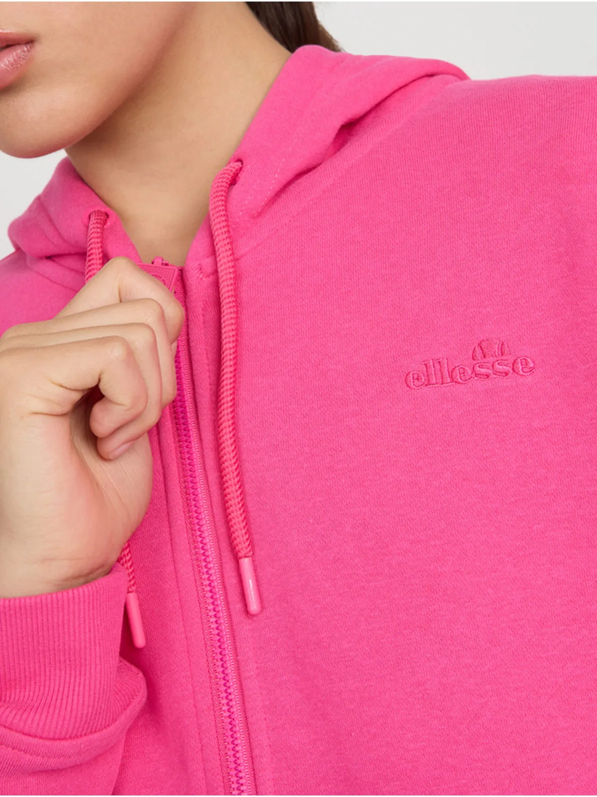 POLERON MUJER ELLESSE CELESTE CON CIERRE - 2