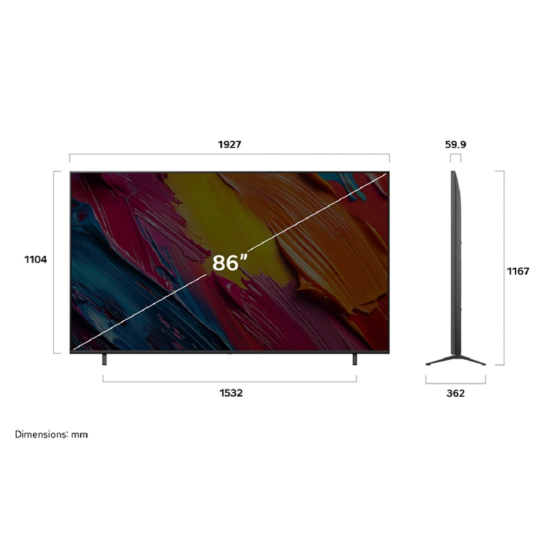 SMART TV LG QNED 4K UHD 86” 86QNED73ASA - 3