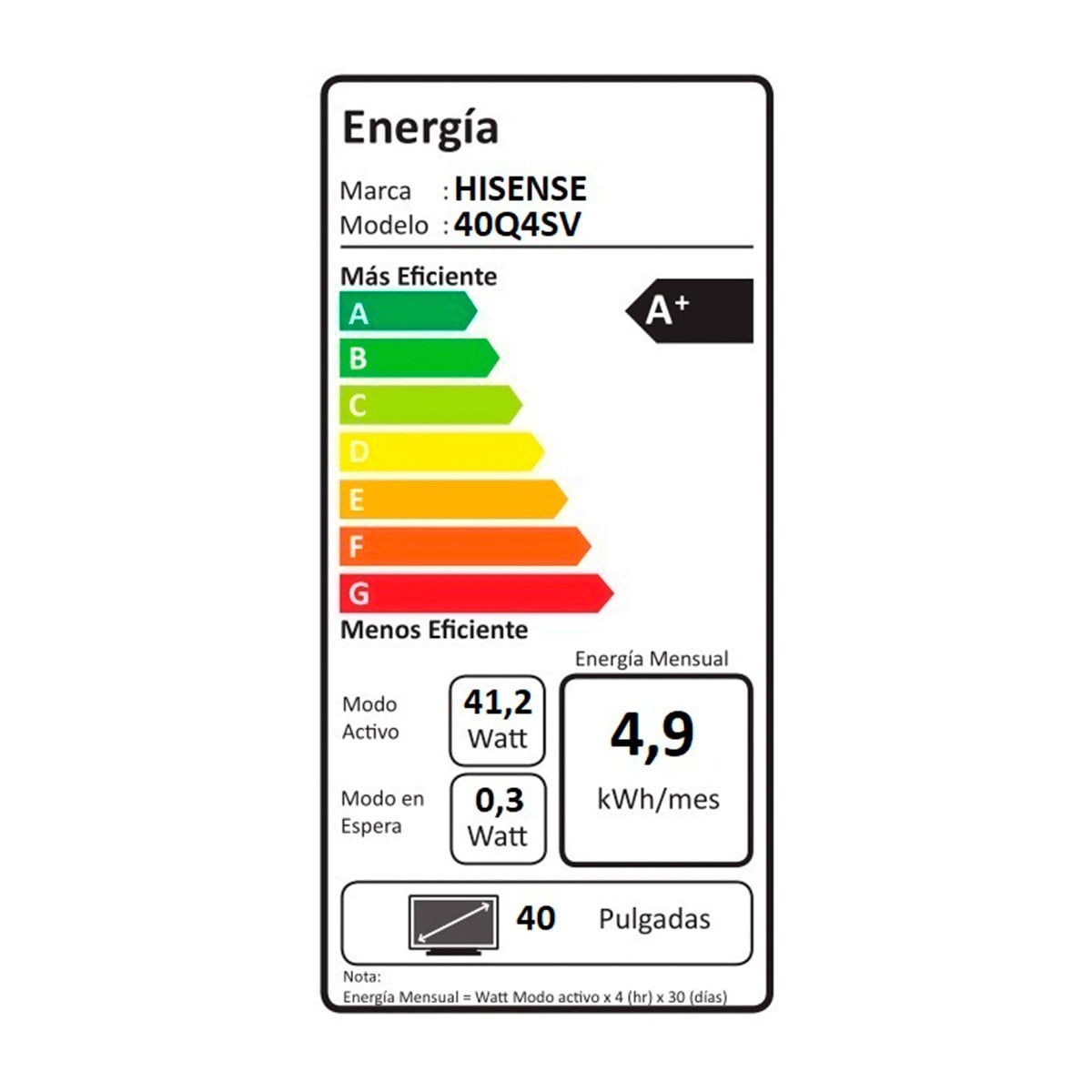 SMART TV HISENSE QLED FULL HD 40” 40Q4SV - 15