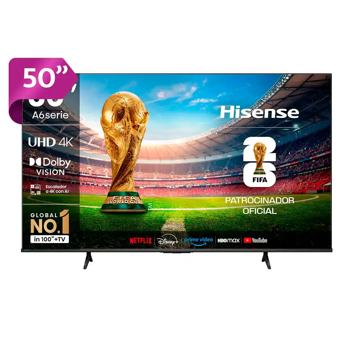 SMART TV HISENSE LED 4K UHD 50” 50A6NV