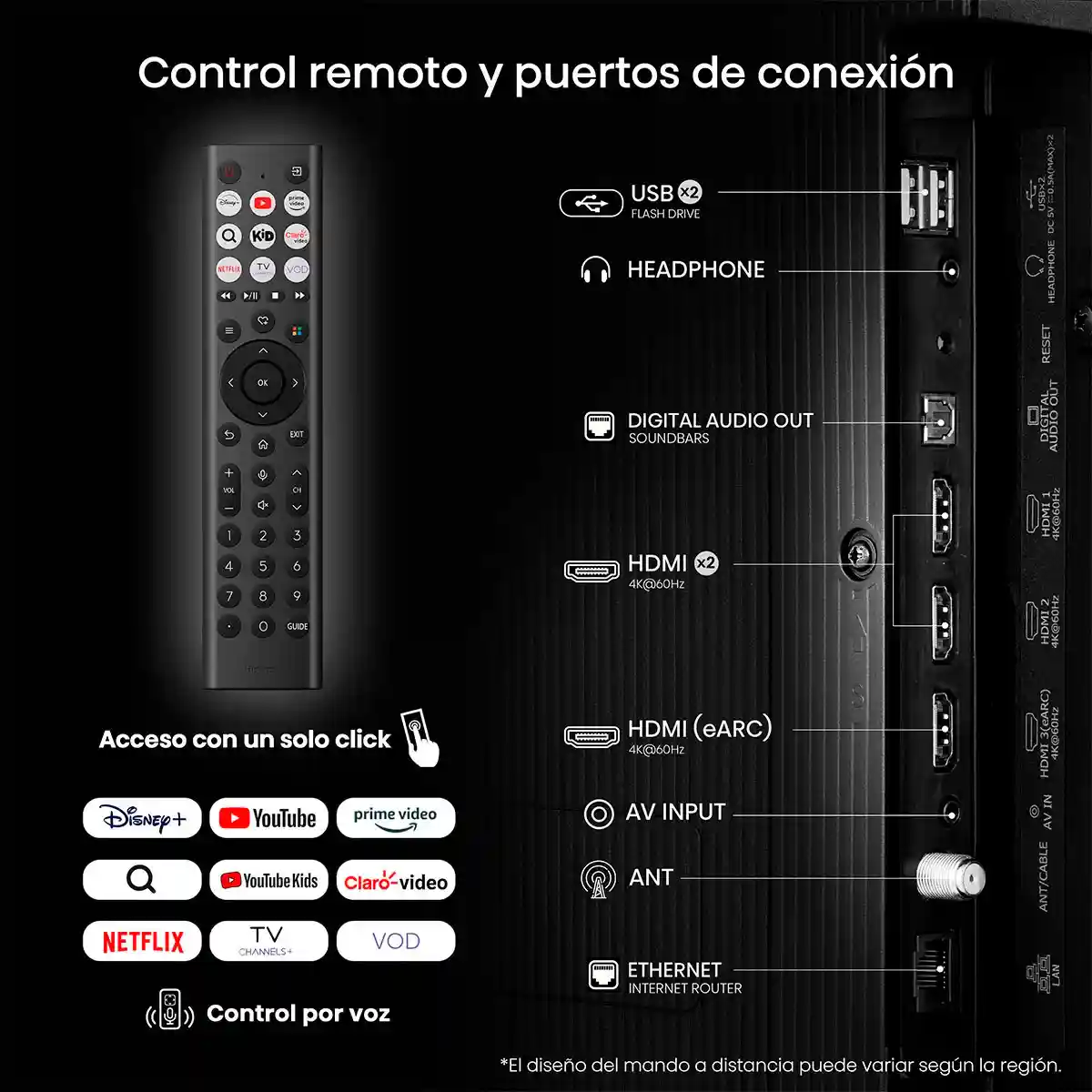 SMART TV HISENSE LED 4K UHD 50” 50A6NV - 4