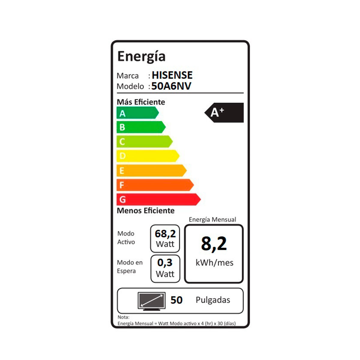 SMART TV HISENSE LED 4K UHD 50” 50A6NV - 7